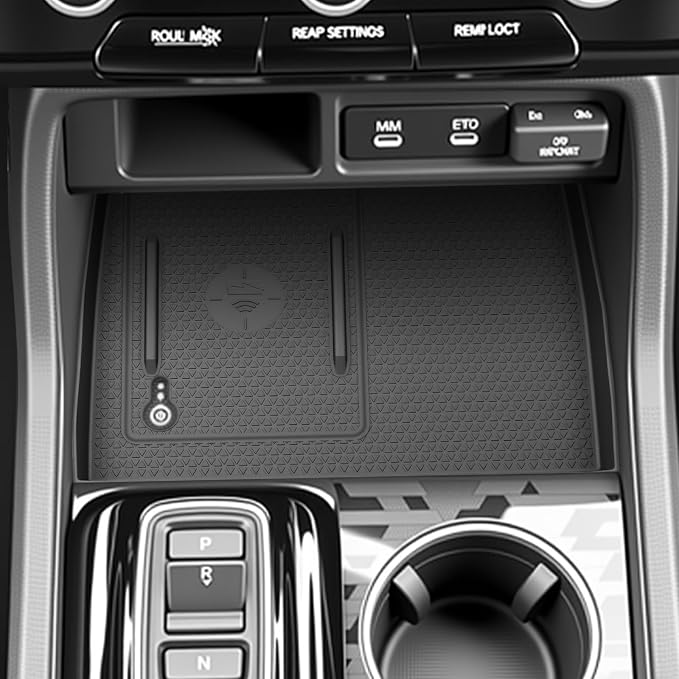 SKTU for 2026 Honda Passport Wireless Charging Mat 2026+ Passport Center Console Non-Slip Pad 2026 Passport Console Mat Honda Passport 2026 Accessories Rubber Console Mat Durable