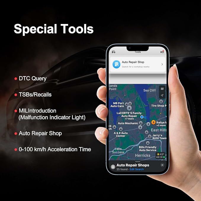 Autel MaxiAP AP2500 Code Reader, Bluetooth OBD2 Scanner, All System Diagnostic, Oil Reset, TPMS, EV Battery, BMS Reset, Upgraded AP200, OBDII 10 Tests, 45+ Car Brands, EV Battery, for Android/iOS