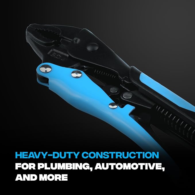 OX Pro Auto-Adjust Curve Jaw Pliers, 6 in - Soft Grip | Auto-adjusting pivot mechanism, serrated curved jaws, bi-material handle - ideal for plumbing, automotive & mechanical work