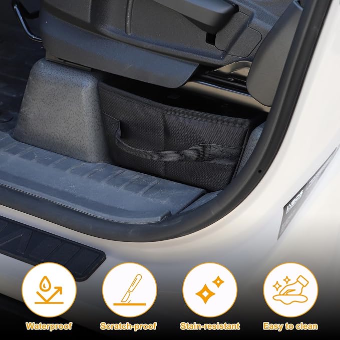 Car Under Seat Storage Box Tray Compatible with Ineos Grenadier 2020-2024 Hidden Organizer Under Front Seat Oxford Cloth Tool Box Organizer Storage Box with Handle (1PCS)