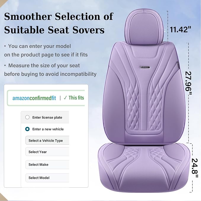 Coverado Seat Covers Front Pair-Purple