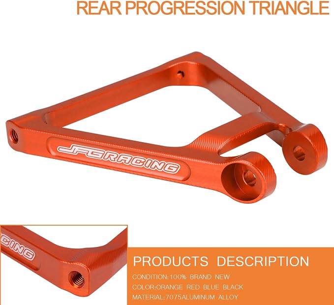 JFG RACING Sur Ron Suspension Linkage + Triangle Link Kit Set Motorcycle Rear Shock Suspension Link Kit Compatible To Sur Ron X X160 X260 Electric Dirt Bike SUNSET ORANGE