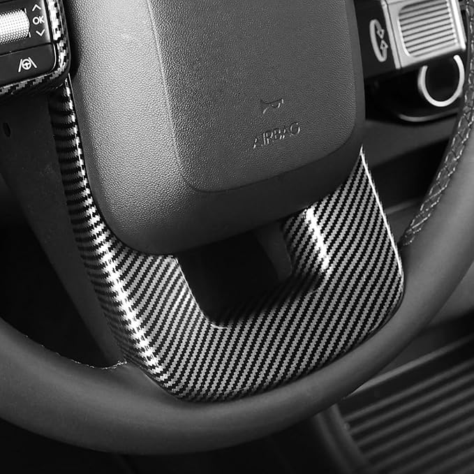 YOUTOOCAR Steering Wheel Cover Trim Compatible with Hyundai Santa Fe 2024-2026 Hyundai Palisade 2026 Hyundai IONIQ 9 Accessories (Carbon Fiber Pattern)