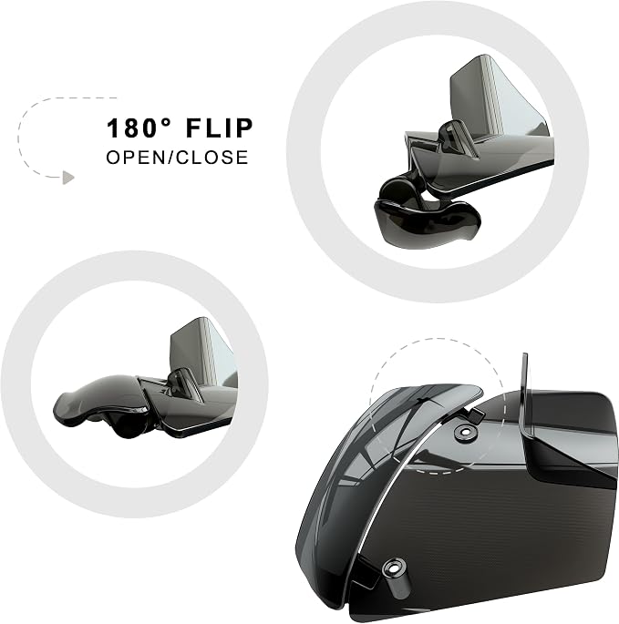 Side Wings Wind Air Deflector Fairing Fit for Harley 2024-2026 CVO Road Glide ST FLTRXSTSE 2024-2026 Road Glide FLTRX 2023-2025 CVO Road Glide FLTRXSE (Smoke)
