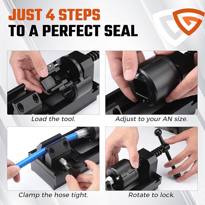 Fuel Line Fittings Installation Tool Set with 4AN 6AN 8AN 10AN 12AN Connector, Auto Hose Pipe Fuel Line Installation/Removal Tool Kit, AN Hose Fitting Connect/Disconnect Tools