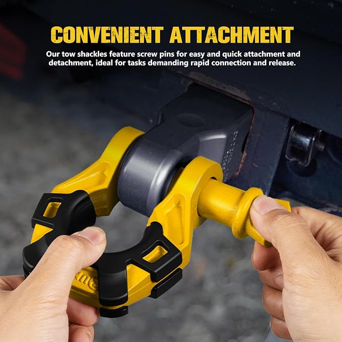 BUNKER INDUST 3" x 30ft Heavy Duty Tow Strap with Bag Recovery Kit +3/4" D Ring Shackle with 7/8" Pin