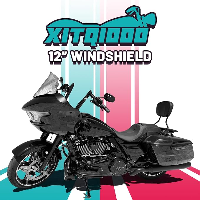 12" Windshield Windscreen Compatible with 2023 2024-2026 Road Glide CVO/SE FLTRXSE 2023 FLTRX 2024 CVO ST FLTRXSTSE 2024 Harley Accessories, Smoke