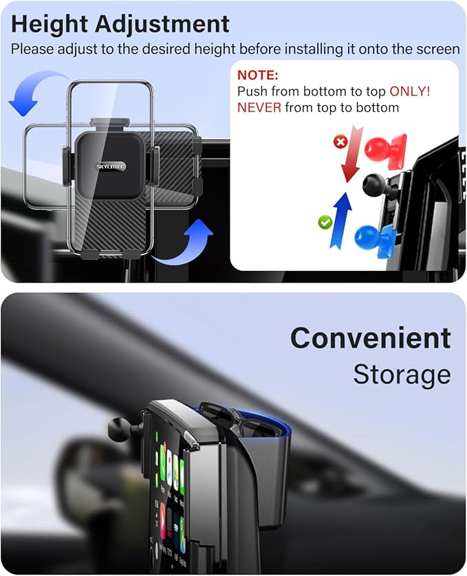 SKYLOTEC Car Phone Holder for BMW 7 Series i7 2023 2024 2025 Accessories 14.9-Inch Screen Fixed Clip, Automobile Cradles Phone Mount, Cell Phone Base Not Block Air Vent