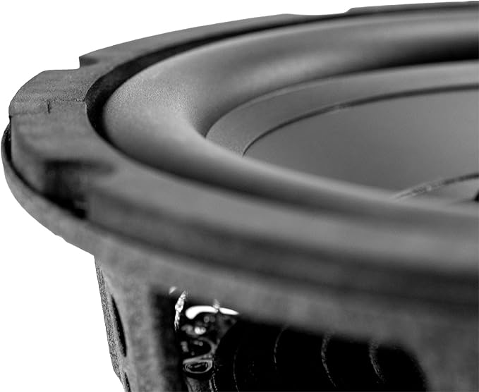 Hifonics HFX8D4 8 Inch Round Subwoofer, 250 Watt Max 125 Watt RMS Single Speaker for Cars and Vehicles, 4 Ohm, Heavy Gauge and Powder Coated, Black
