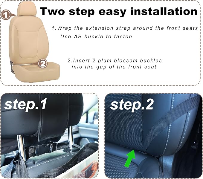 XDV Car Seat Organizers,Multi-functional Back Seat Protectors, Storage Pouches, Child kicking prevention and Tray Holders Kick Mats Back (for Cars, Kids,and Rear Seats) (Black, 2 Pack with Food Tray)