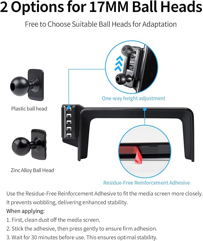 Wireless Charging Car Phone Holder for Mercedes Benz CLA-Class 2015-2019 / GLA-Class 2016-2020, 7/8" Screen Fixed Clip, 360° Rotation Car Phone Mount Compatible with MagSafe