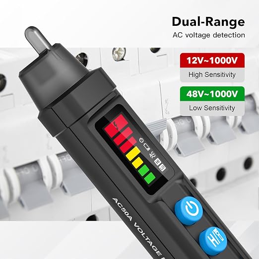Electrical Test Kit, GFCI Outlet Tester with LCD Display, Non-Contact Voltage Tester Kit with Flashlight, for Wiring Fault Detection, Checking Outlets, and Voltage Testing