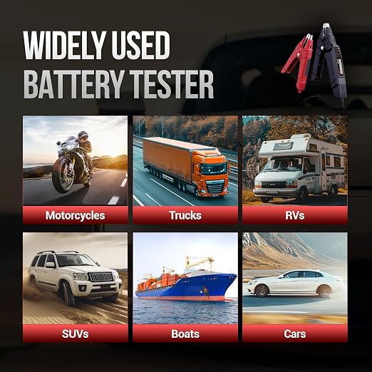 Launch Battery Tester, BST 360 Bluetooth Battery Test Clip, 12V Car Battery Tester with Charging System/Cranking Test, Auto Battery Analyzer for Cars/Trucks/RVs/Motorcycles/Boats