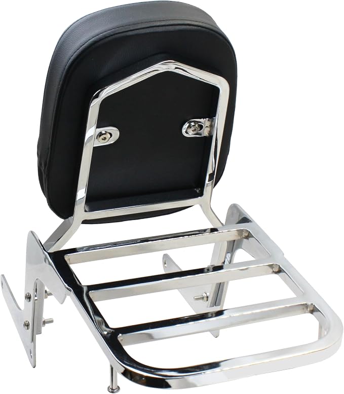YHMOTO Motorcycle Passenger Backrest Sissy Bar with Luggage Rack Set for Honda Rebel 250 CMX250 CMX250C CA250 All Years
