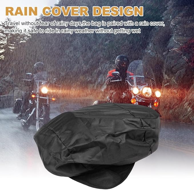Motorcycle Tank Bag with Waterproof Touch Screen Phone Pouch, Oxford Cloth, Fits Most Motorcycles