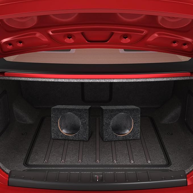 BBTO 2 Pcs Angled Style Car Audio Speaker Box 6x9 Speaker Boxes Car Audio Enclosures Sturdy Constructed Truck Speaker Box for Home Vehicle Subwoofer Sound Supplies (8.75 x 4.25 x 7.75 Inch)