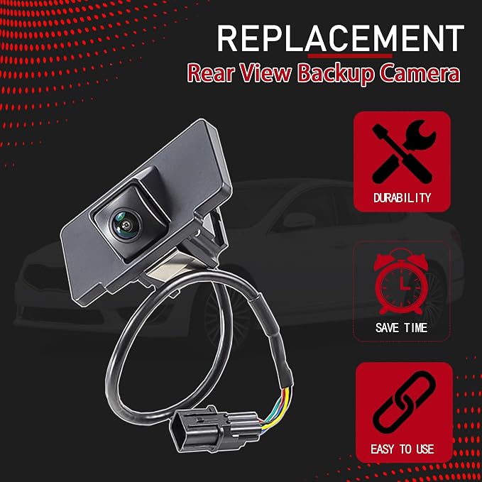 95760E8000 Rear View Backup Camera Parking Assist Camera | Compatible With 2014 2015 2016 Kia Cadenza, High Definition, Image Waterproof Housing, Replace 95760 E8000, 95760 3R500