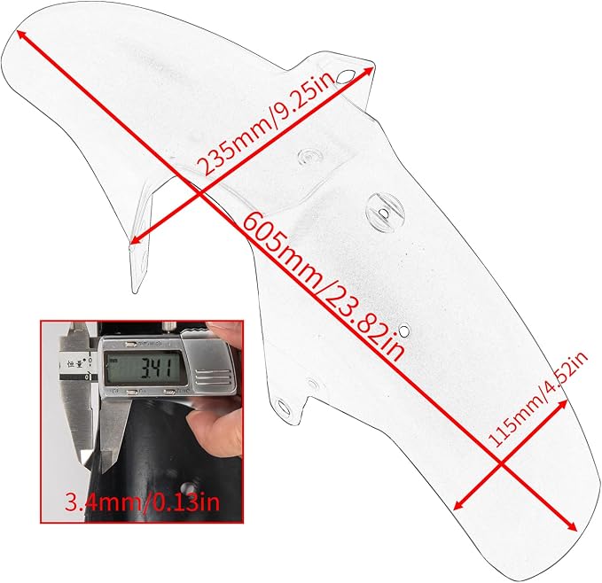 Motorcycle Front Fender Mudguard for Tenere 700 2019-2024 2025 2026 Tire Hugger Mud Dust Flap Splash Guard, Matte Black