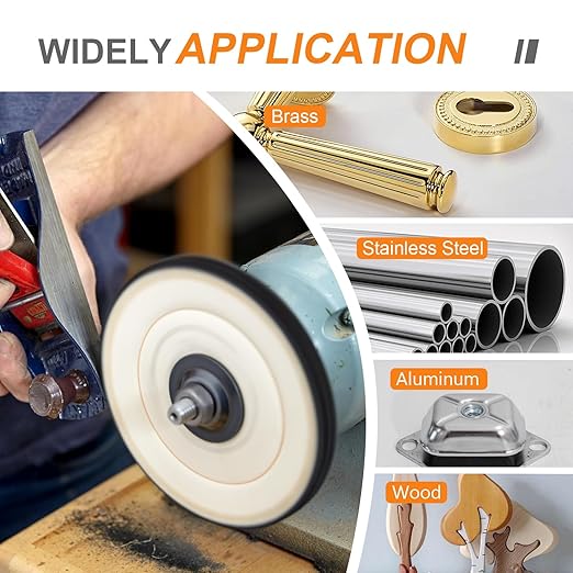 SCOTTCHEN Cotton Buffing Wheel 6 inch Extra Thick Spiral Sewn Polishing Pad for Bench Grinder Tool with 1/2" Arbor Hole(70 Ply) 1PCS