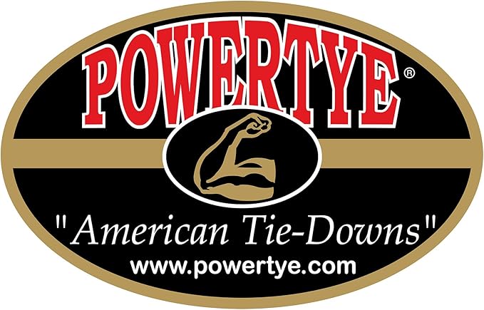PowerTye *New* 2 inch x 10ft Long Retractable Ratchet Tie Down Strap with S-Hooks - Self-Retracting Ratchet, 800 lb W.L.L., Ideal for Motorcycle, ATV, Cargo, Includes Storage Bag, Black (Pair)