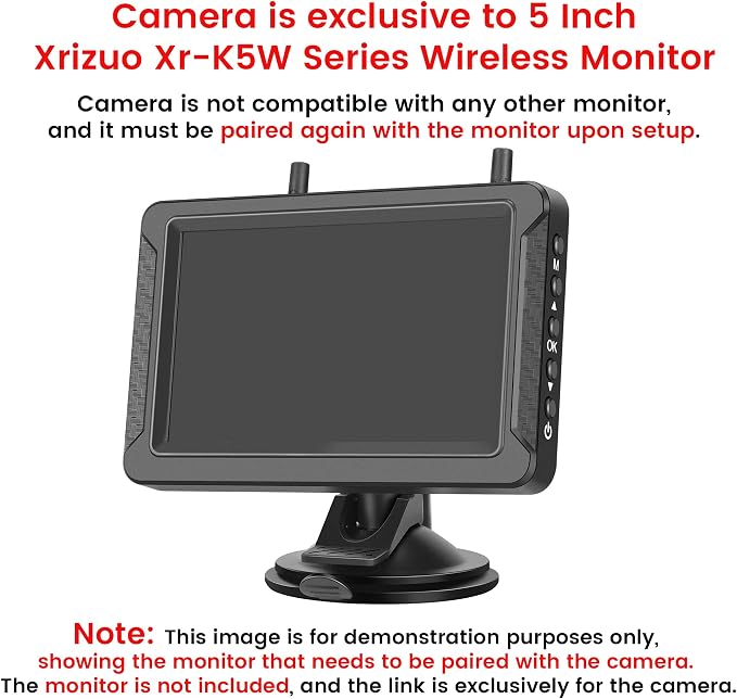 Xr-K5W Series Magnetic Solar Wireless Recharg Reverse Camera for 5 Inch Monitor, Applicable to Xr-K5W