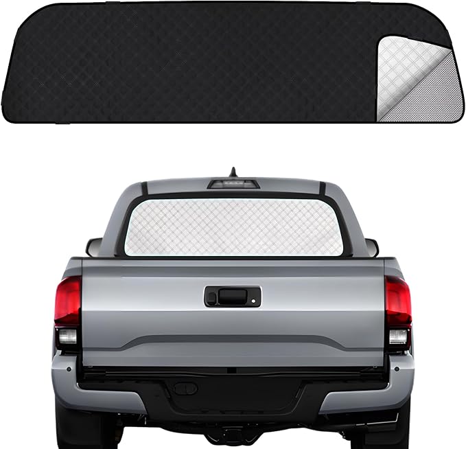 ZATOOTO Rear Windshield Sunshade for Toyota Tacoma 2024 Rear Windshield Sunshield Double Layer for Sunshade and Privacy Offer Great Visibility Sun Blocker Back Window Sun Shade for Toyota Tacoma