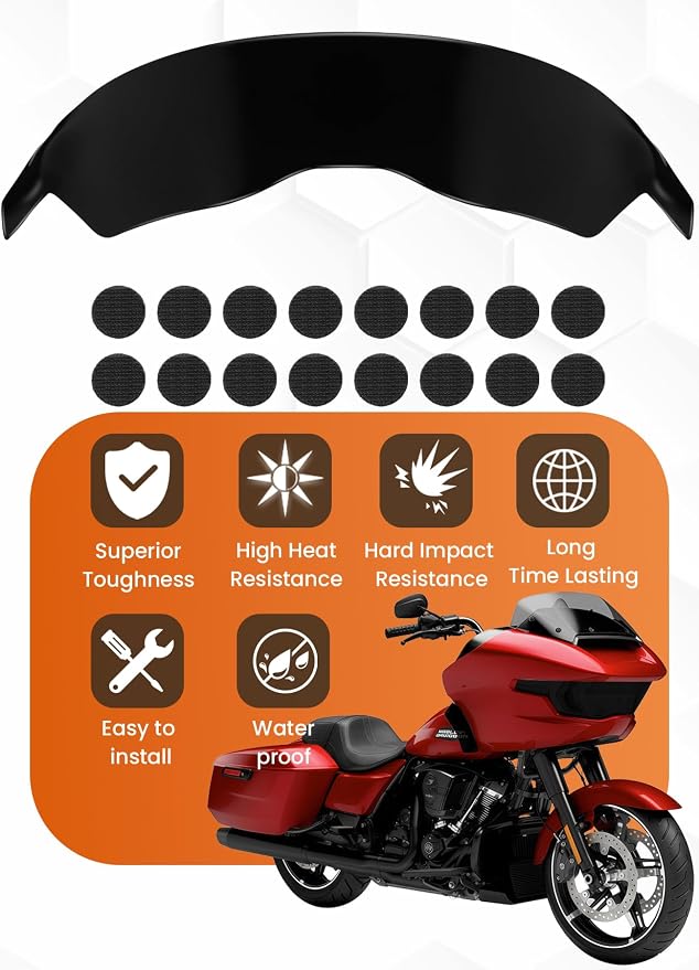 Headlight Lens Headlamp Protection Film Headlight Cover Guard Compatible with Harley Touring CVO Road Glide FLTRXSE 2023-up & Road Glide/ST 2024-up (Black)