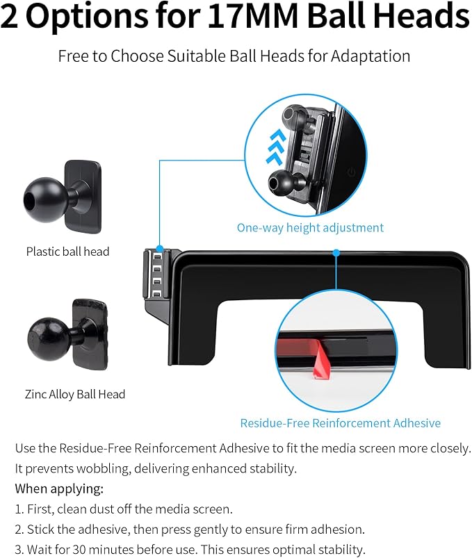 Wireless Charging Car Phone Holder for Mercedes Benz GLC-Class 2020-2022 / C-Class 2019-2021, 10.25" Screen Fixed Clip, 360° Rotation Car Phone Mount Compatible with MagSafe