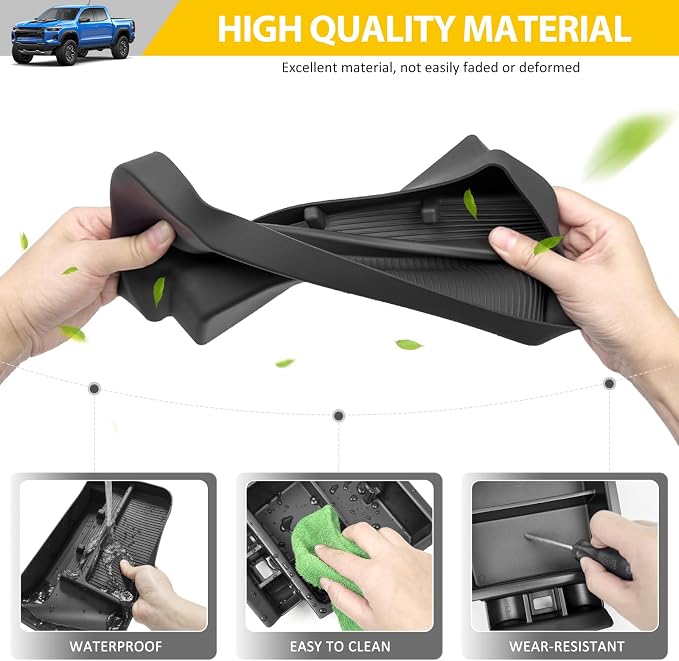 2PCS Center Console Organizer for 2023-2025 Chevy Chevrolet Colorado/GMC Canyon Armrest Tray and Dashboard Insert Storage Box for 2023 2024 2025 Colorado/Canyon Accessories