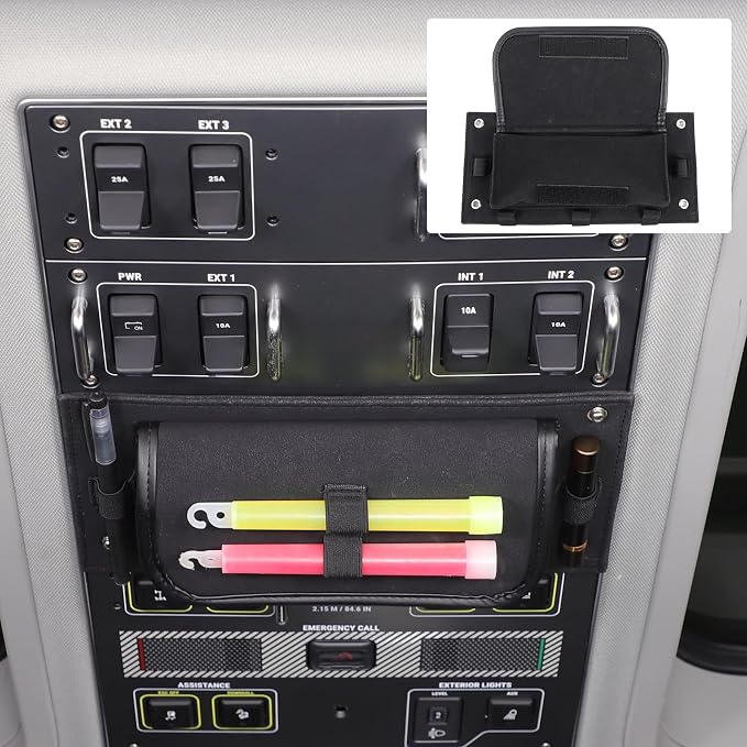 Overhead Storage Bag Compatible with INEOS Grenadier 2020-2026, Front Car Roof Control Panel Storage Box Auto Accessories