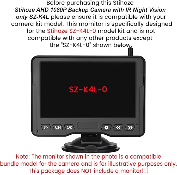 AHD 1080P Backup Camera with IR Night Vision only SZ-K4L