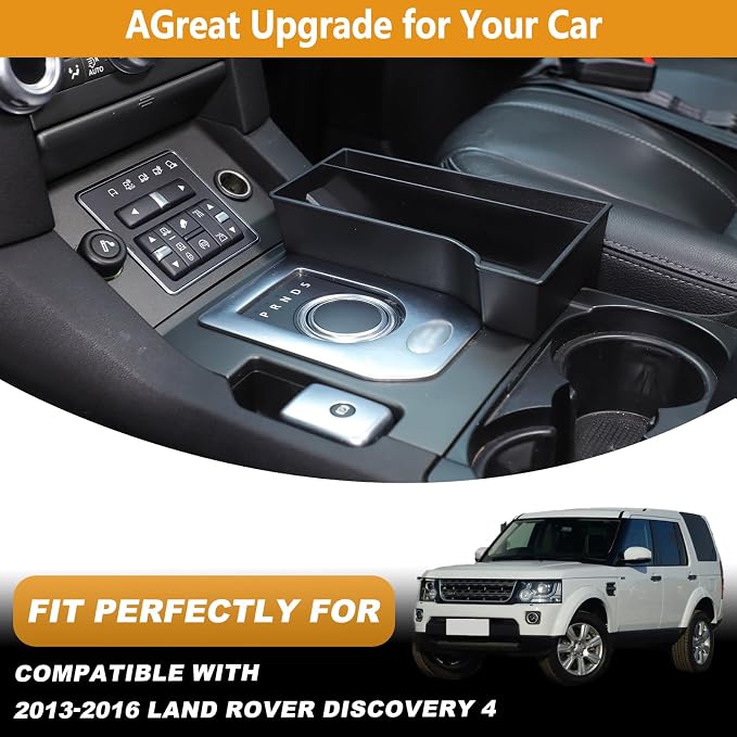 Center Consoles Storage Box Organizer Tray Compatible with 2013-2016 Land Rover Discovery 4 ABS Armrest Front Organizer Storage Box Tray Center Center Storage Box Organizer Tray