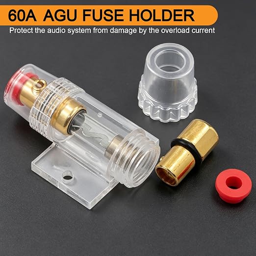 4 Gauge Amp Wiring Kit 1200W Complete Amplifier Installation Kit with Bass Control Knob for Car Audio Subwoofer System