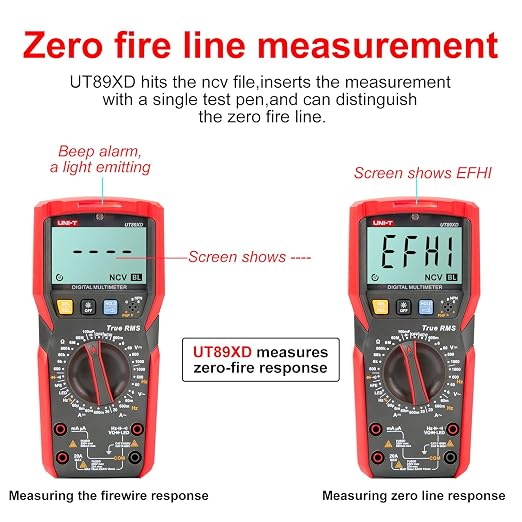 UNI-T UT89XD True RMS 6000 Counts LED Digital multimeter Test ac dc Voltmeter Ammeter Capacitance Frequency Resistance Test