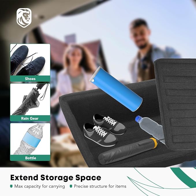 YHTAUTO Under Seat Storage Box with Lid Fit for Tesla Model Y 2020-2024, Underseat Hidden Tray Organizer Tray 5 Seater Model Y Organizer Accessories, 2 PCS