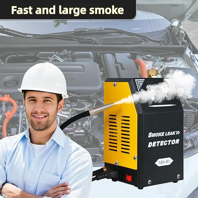 Automotive Smoke Machine with Built-in Air Pump & Compressor Motor – 12V DC EVAP Smoke Machine for Cars, Motorcycles, Trucks, Boats & ATVs