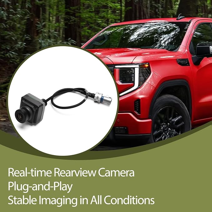 Rear View Camera Compatible with Chevy Silverado 1500 2500 3500 2019-2025, GMC Sierra 1500 2500 3500 2019-2025 Replacement Rear Backup Camera Replaces 84929557 84486910 84822834