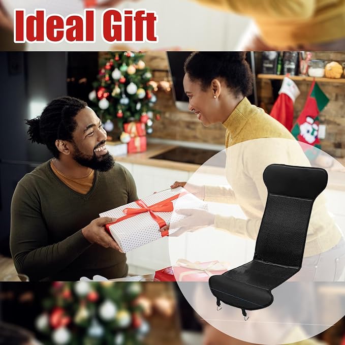 ZONETECH Car Seat Cover Travel Seat Cushion, Universal Classic Black Comfortable Breathable Leather Car Seat Covers