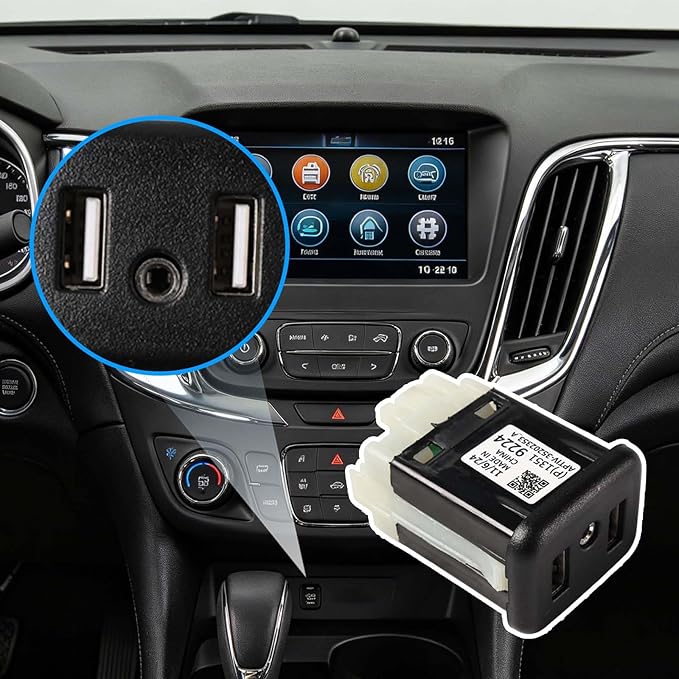 USB Port Interface AUX Jack 13519224 13509942 13510854 23496501 Dual USB Port Interface Compatible with Cadillac Chevrolet GMC Chevy Buick 2016 2017 2018