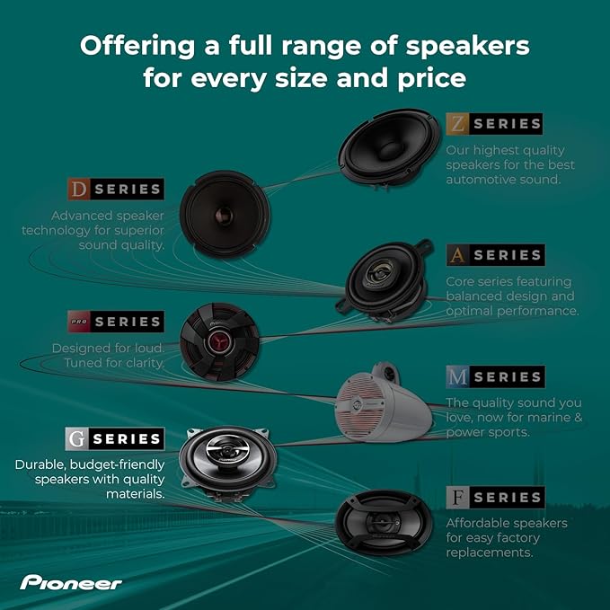 PIONEER G-Series TS-G6930F 6” x 9” 3-Way Speakers (Pair) – 400W Max, Balanced Sound + Smooth Treble, Great Stock Replacement, High-Efficiency Speaker Designed for OEM Power