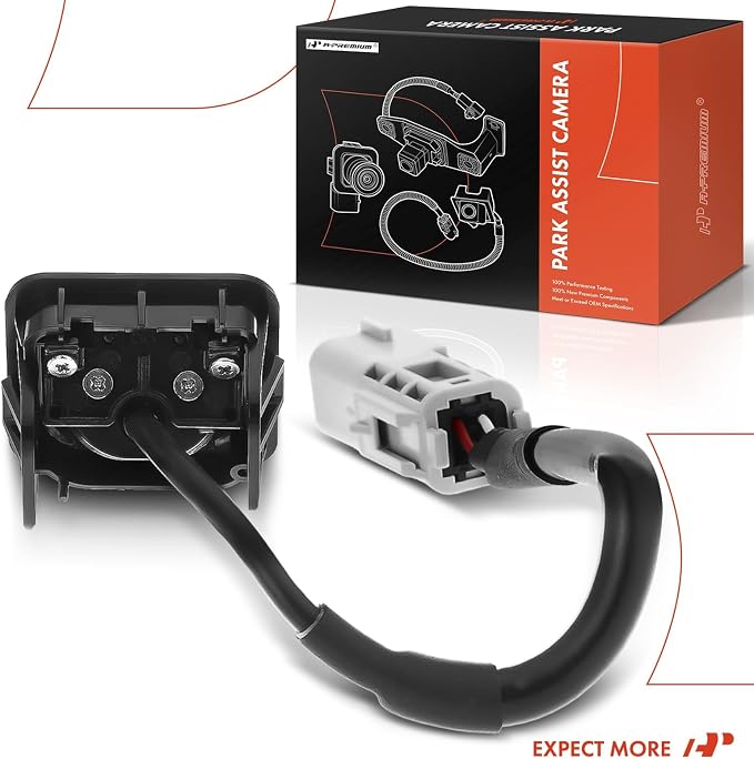 A-Premium Park Assist Camera Rear View Backup Reverse Camera Compatible with Select Cadillac Models - 2017 2018 2019 CTS