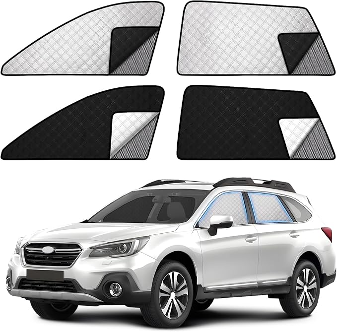 ZATOOTO Car Window Shades for Outback 2015-2020, Double Layer Blackout Shade with Breathable Mesh Screen and Reversible Window Cover Design Privacy & UV Protection for Travel Trip Camping