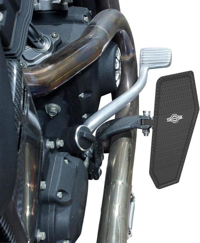 Black 8.5" Long Rider's Mini Floorboard Foot Pedal Pad Fits for Harley Davidson 2017-Before FX Dyna Softail FXDB FXD FXDF FXDWG FXSB FXST FXSTS FXSTSB (Black)