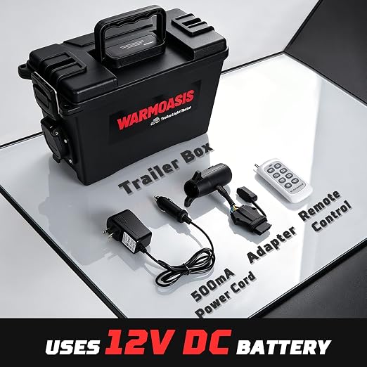 Trailer Light Tester with Remote Control, Equipped with 7 Pin Flat, 6 Pin Round, 4/5 Pin Connectors, 98 ft Remote Range, Dust & Splash Resistant, Easy Operation & Reliable Detection【No Battery】