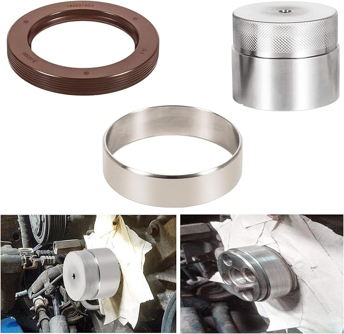 Front Crank Wear Sleeve Installer Kit/Sleeve Driver Tool with #OE Sleeve & Seal Fit for Ford 6.0L 2003-2010 Replaces 303-761