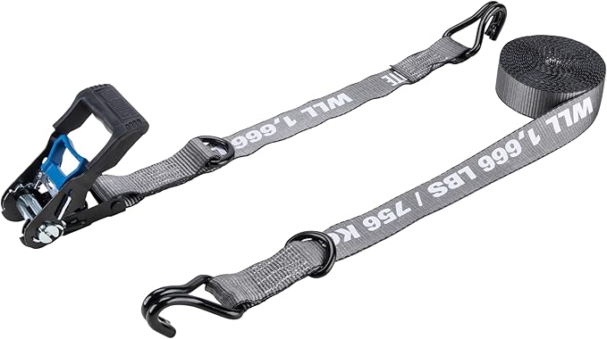 Secure Tite 1-1/2” x 20’ Tie Down Ratchet Straps, Ratchet Tie Down Straps, Double J-Hook, 1667 lbs Working Load Limit, 5000 lbs Break Strength,(Pack of 16)