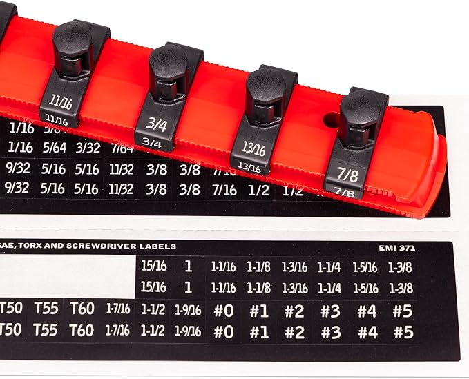 ERNST Socket Boss Combo 3-Pack Tool Organizer with Twist-Lock Technology, Red, Model 8510A – Secure Storage for Socket Wrench Sets - Made in USA