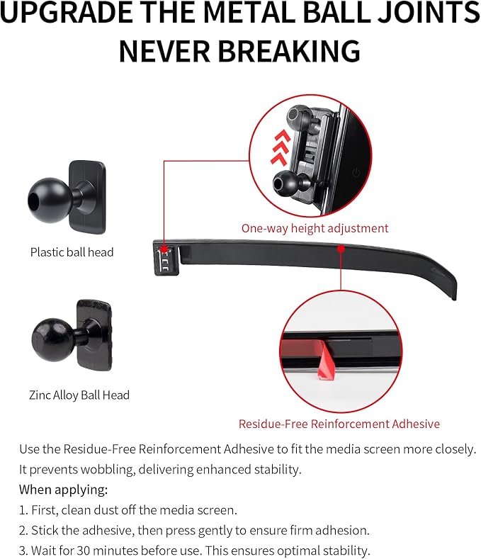 Car Phone Holder for 2025-2026 Q5/SQ5/A5/SQ6 e-tron/Q6L e-tron 2026 Audi A6/A6 Allroad/S6/S5 Accessories 14.5-Inch Screen Fixed Clip, 360° Rotation Phone Mount Compatible with MagSafe