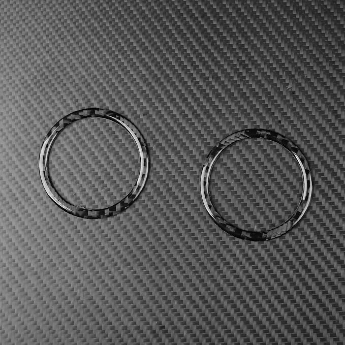 Black Soft Carbon Fiber car Interior defogging Vent 2/Piece Decorative Sticker Suitable for Acura TSX 09-14 Carbon Fiber car Interior