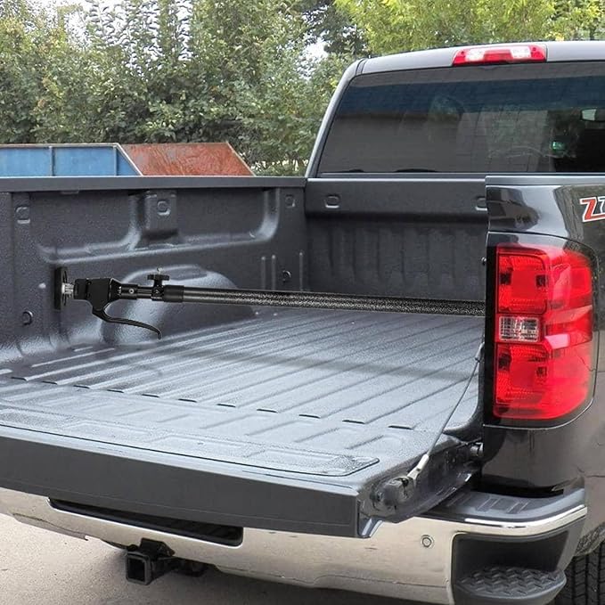 Cargo Bar for Pickup Truck Bed Expands from 40 to 70 in with 200 LB Bearing Capacity, Comes with 1 Cargo Net Organizer, 1 Divider Bar